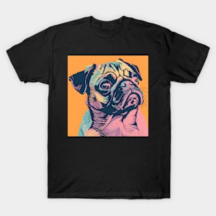 Pug in 80's T-Shirt